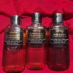 Bath & Body Works Mahogany Teakwood and Bourbon Cleanser Set